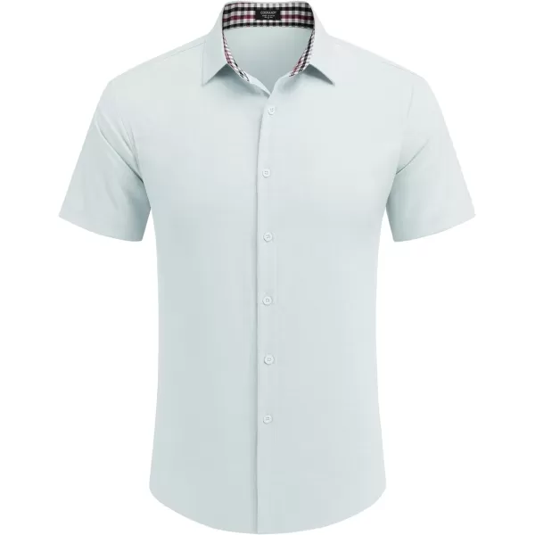 COOFANDY Mens Short Sleeve Button Down Shirts Casual Loose Fit Summer Beach Shirts Linen Texture Shirt