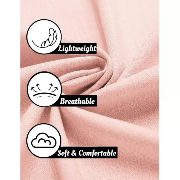 COOFANDY Mens Short Sleeve Button Down Shirts Casual Loose Fit Summer Beach Shirts Linen Texture Shirt