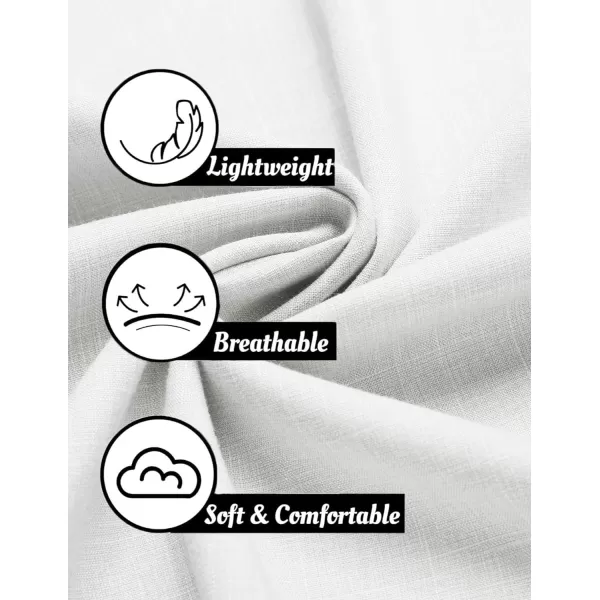 COOFANDY Mens Short Sleeve Button Down Shirts Casual Loose Fit Summer Beach Shirts Linen Texture Shirt