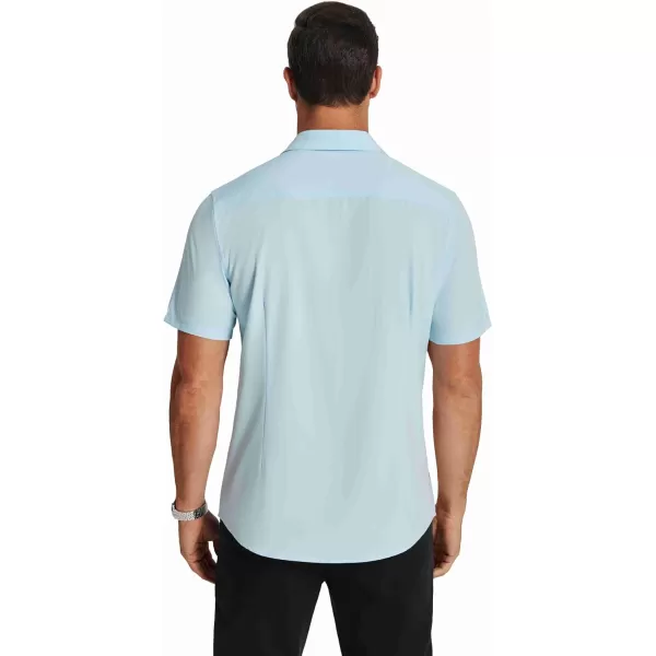 COOFANDY Men's Short Sleeve Dress Shirts Wrinkle Free Regular Fit Dress Shirt Textured Casual Button Down Shirts with Pocket