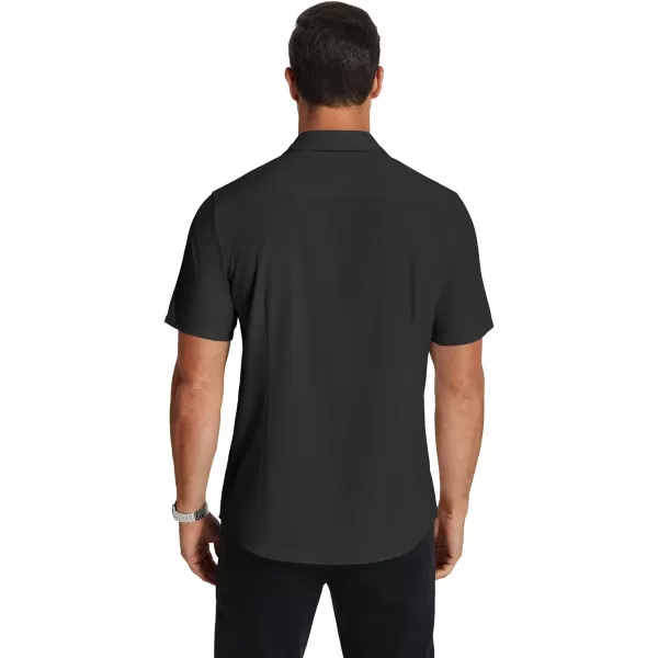 COOFANDY Men's Short Sleeve Dress Shirts Wrinkle Free Regular Fit Dress Shirt Textured Casual Button Down Shirts with Pocket