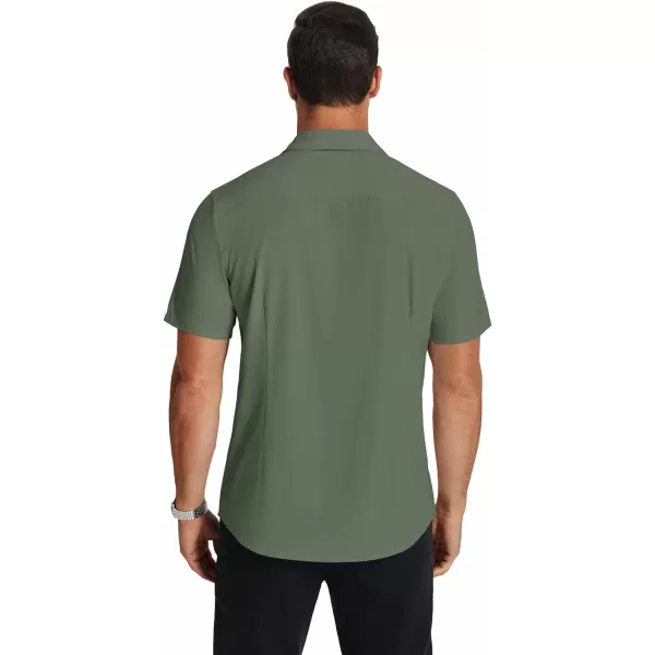 COOFANDY Men's Short Sleeve Dress Shirts Wrinkle Free Regular Fit Dress Shirt Textured Casual Button Down Shirts with Pocket