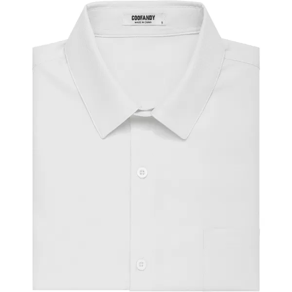 COOFANDY Men's Short Sleeve Dress Shirts Wrinkle Free Regular Fit Dress Shirt Textured Casual Button Down Shirts with Pocket
