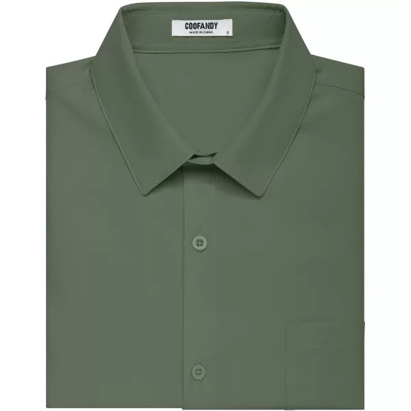 COOFANDY Men's Short Sleeve Dress Shirts Wrinkle Free Regular Fit Dress Shirt Textured Casual Button Down Shirts with Pocket