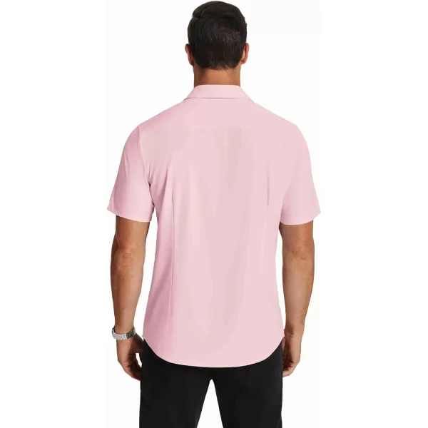 COOFANDY Men's Short Sleeve Dress Shirts Wrinkle Free Regular Fit Dress Shirt Textured Casual Button Down Shirts with Pocket
