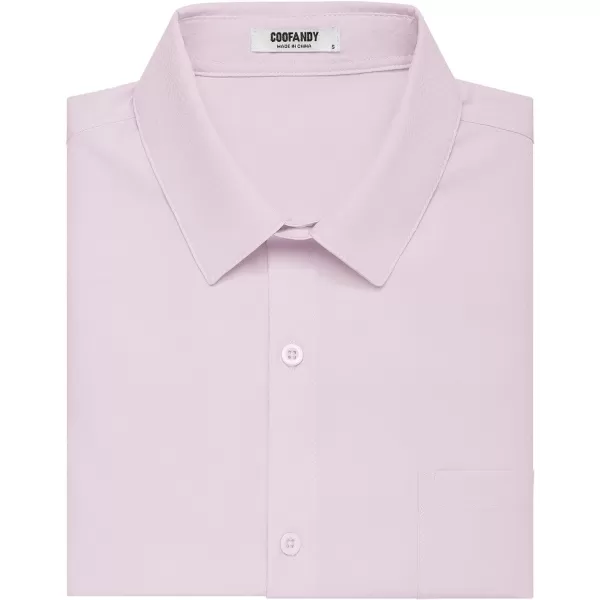 COOFANDY Men's Short Sleeve Dress Shirts Wrinkle Free Regular Fit Dress Shirt Textured Casual Button Down Shirts with Pocket