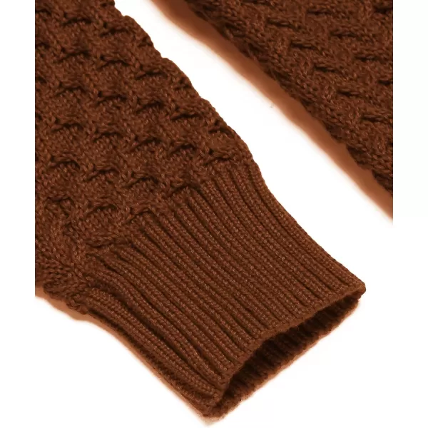 COOFANDY Men's Slim Fit Turtleneck Sweater Casual Knitted Twisted Pullover Solid Sweaters