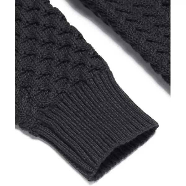 COOFANDY Men's Slim Fit Turtleneck Sweater Casual Knitted Twisted Pullover Solid Sweaters