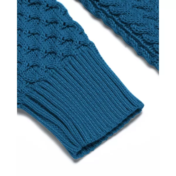 COOFANDY Men's Slim Fit Turtleneck Sweater Casual Knitted Twisted Pullover Solid Sweaters
