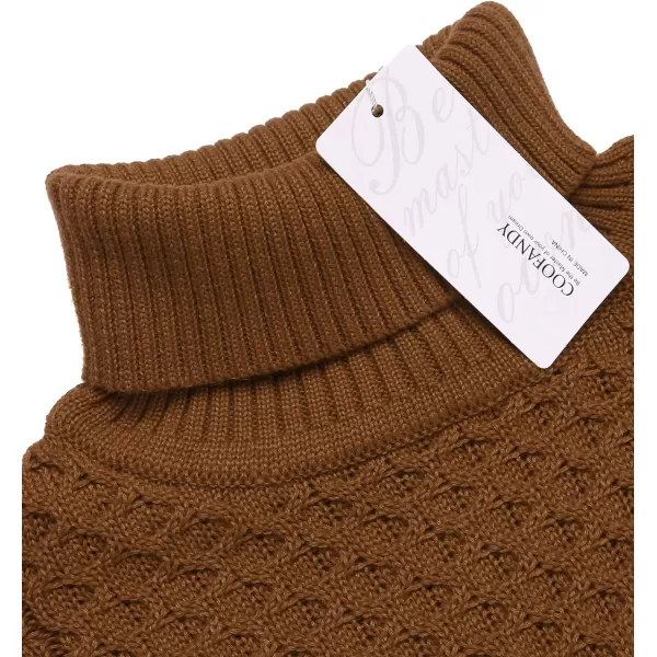 COOFANDY Men's Slim Fit Turtleneck Sweater Casual Knitted Twisted Pullover Solid Sweaters