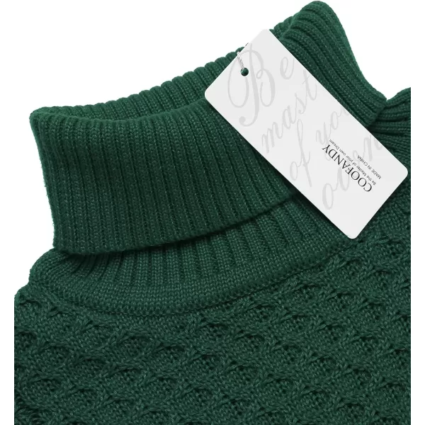 COOFANDY Men's Slim Fit Turtleneck Sweater Casual Knitted Twisted Pullover Solid Sweaters