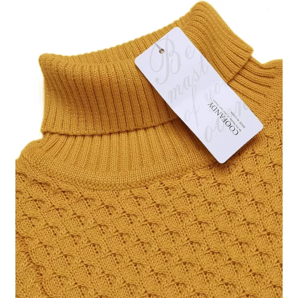COOFANDY Men's Slim Fit Turtleneck Sweater Casual Knitted Twisted Pullover Solid Sweaters