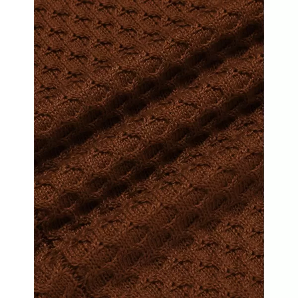 COOFANDY Men's Slim Fit Turtleneck Sweater Casual Knitted Twisted Pullover Solid Sweaters
