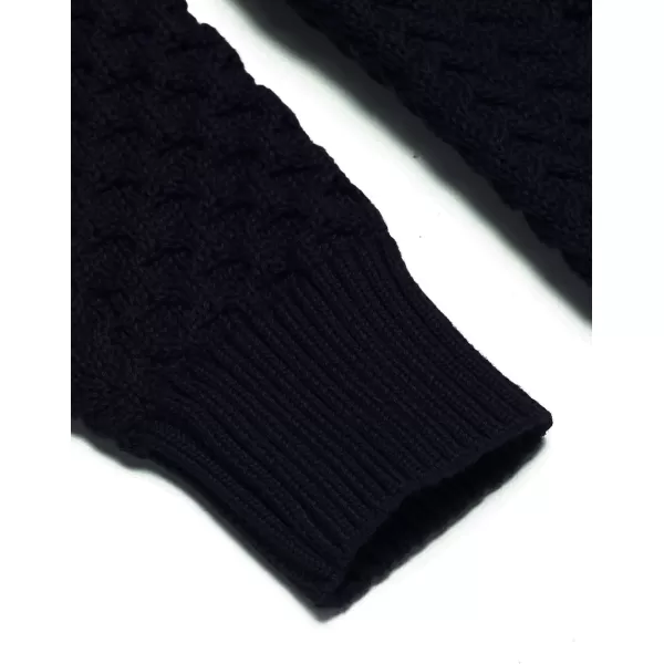 COOFANDY Men's Slim Fit Turtleneck Sweater Casual Knitted Twisted Pullover Solid Sweaters