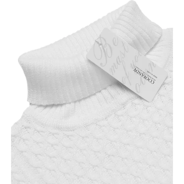 COOFANDY Men's Slim Fit Turtleneck Sweater Casual Knitted Twisted Pullover Solid Sweaters