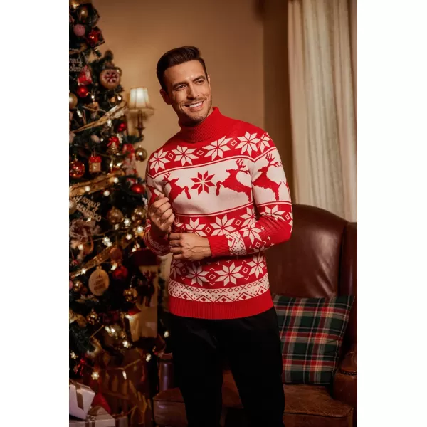 COOFANDY Men's Slim Fit Turtleneck Sweater Casual Knitted Twisted Pullover Solid Sweaters
