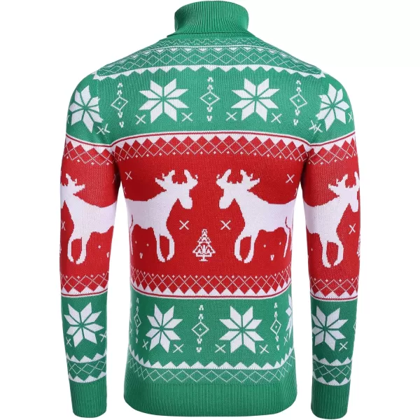COOFANDY Men's Slim Fit Turtleneck Sweater Casual Knitted Twisted Pullover Solid Sweaters