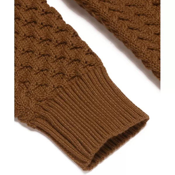 COOFANDY Men's Slim Fit Turtleneck Sweater Casual Knitted Twisted Pullover Solid Sweaters
