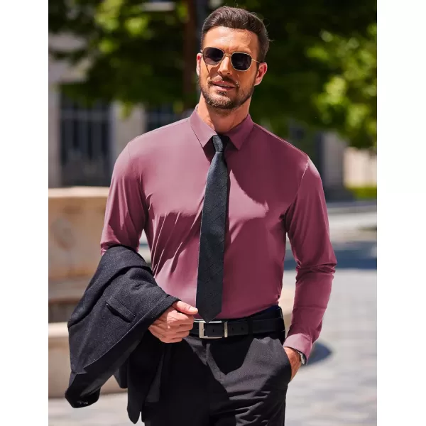 COOFANDY Men's Stretch Dress Shirts Long Sleeve Wrinkle Free Shirt Business Button Down Shirt