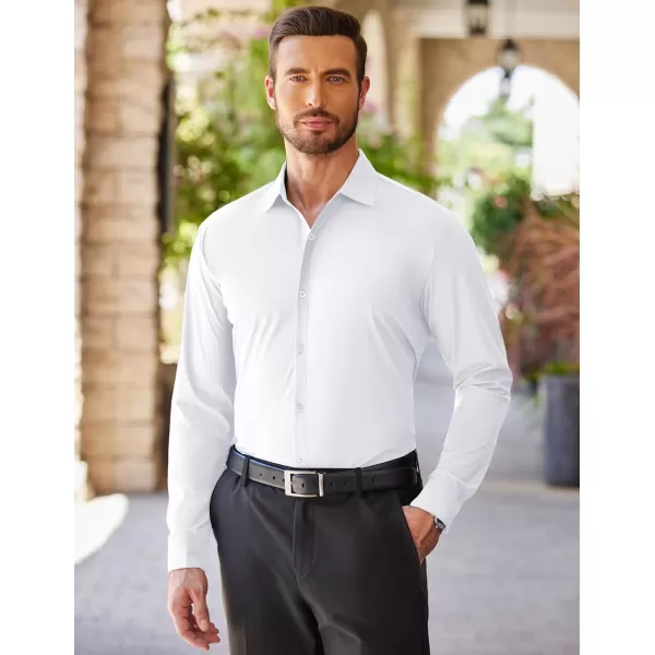 COOFANDY Men's Stretch Dress Shirts Long Sleeve Wrinkle Free Shirt Business Button Down Shirt