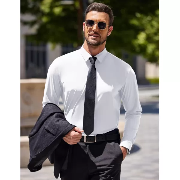 COOFANDY Men's Stretch Dress Shirts Long Sleeve Wrinkle Free Shirt Business Button Down Shirt