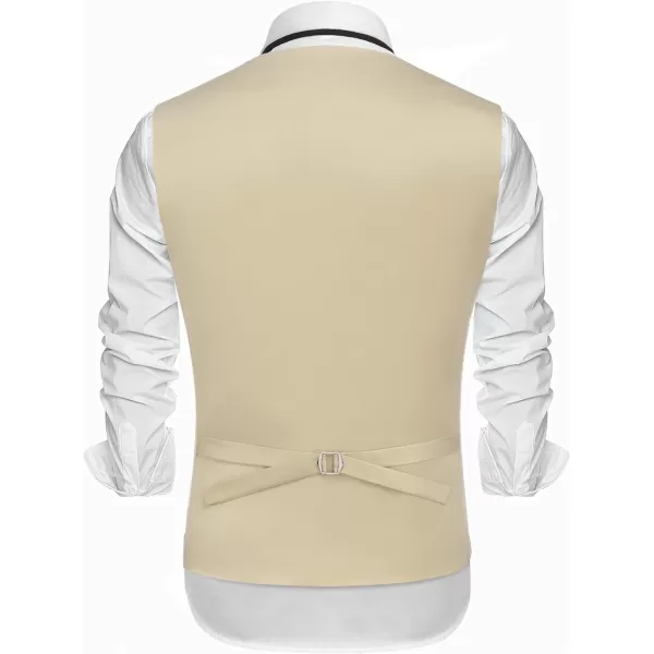 COOFANDY Men's Suit Vests Slim Fit Waistcoat Notch Lapel Casual Formal Vest