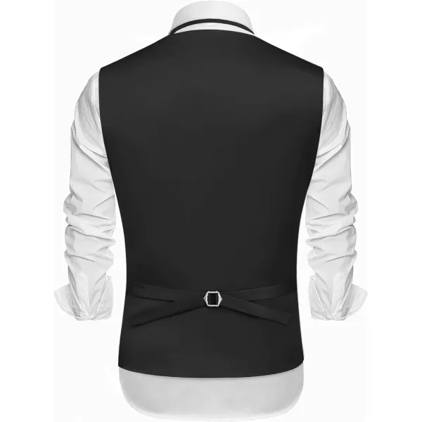 COOFANDY Men's Suit Vests Slim Fit Waistcoat Notch Lapel Casual Formal Vest