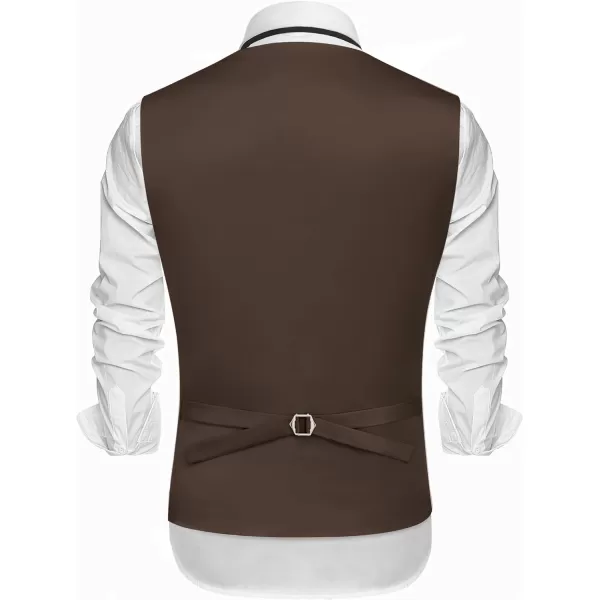 COOFANDY Men's Suit Vests Slim Fit Waistcoat Notch Lapel Casual Formal Vest