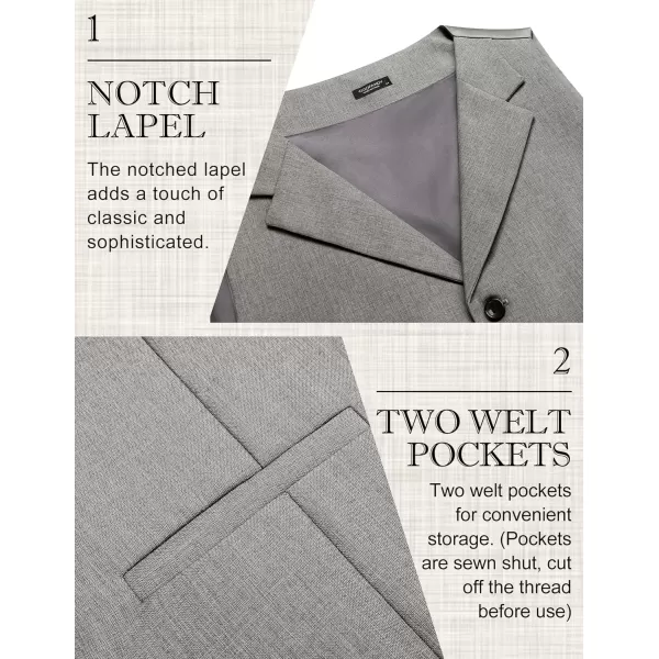 COOFANDY Men's Suit Vests Slim Fit Waistcoat Notch Lapel Casual Formal Vest