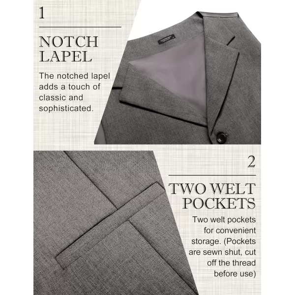 COOFANDY Men's Suit Vests Slim Fit Waistcoat Notch Lapel Casual Formal Vest