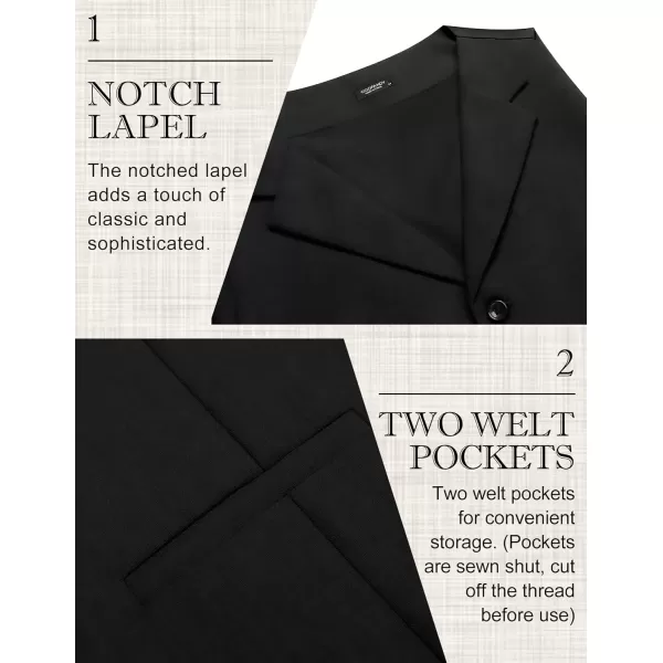 COOFANDY Men's Suit Vests Slim Fit Waistcoat Notch Lapel Casual Formal Vest