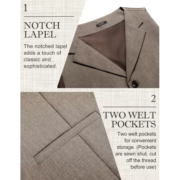 COOFANDY Men's Suit Vests Slim Fit Waistcoat Notch Lapel Casual Formal Vest