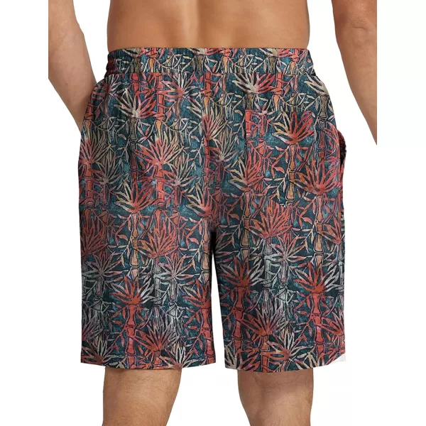 COOFANDY Men's Summer Beach Hawaii Shorts Lightweight Elastic Waist Drawstring Casual Shorts