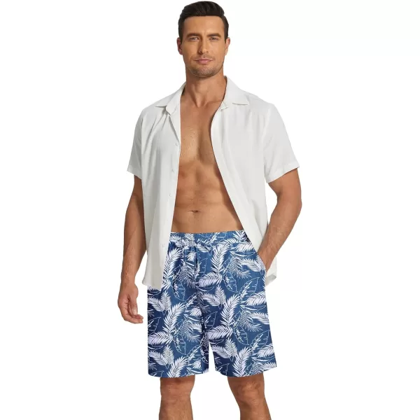 COOFANDY Men's Summer Beach Hawaii Shorts Lightweight Elastic Waist Drawstring Casual Shorts