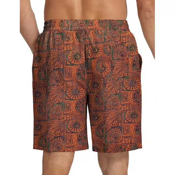 COOFANDY Men's Summer Beach Hawaii Shorts Lightweight Elastic Waist Drawstring Casual Shorts
