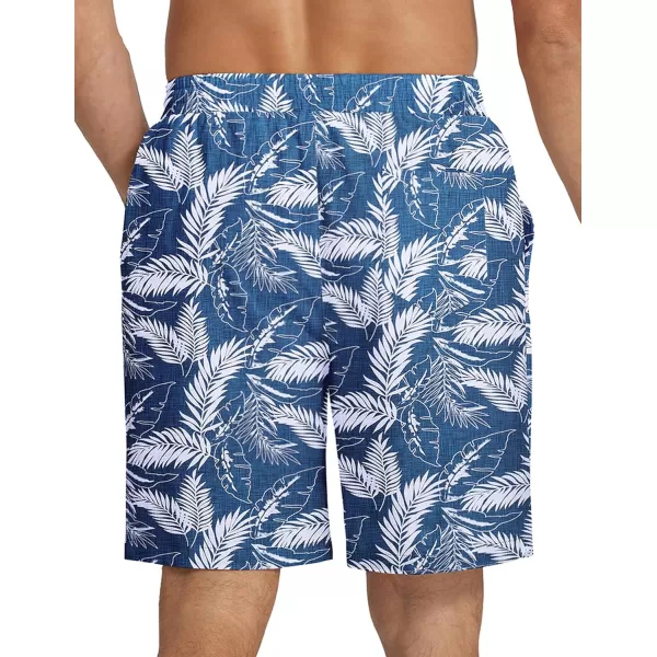 COOFANDY Men's Summer Beach Hawaii Shorts Lightweight Elastic Waist Drawstring Casual Shorts