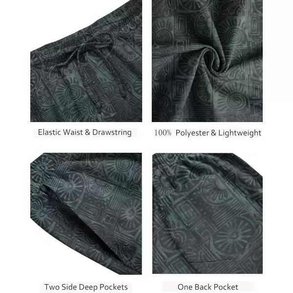 COOFANDY Men's Summer Beach Hawaii Shorts Lightweight Elastic Waist Drawstring Casual Shorts