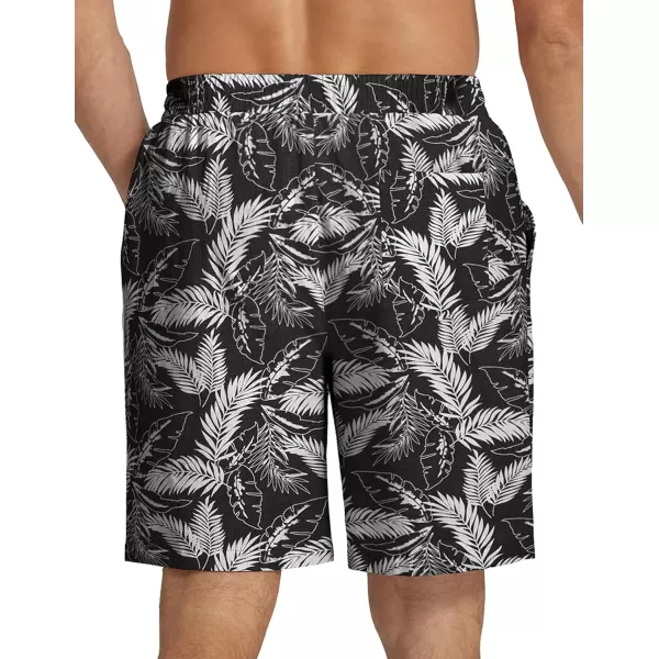 COOFANDY Men's Summer Beach Hawaii Shorts Lightweight Elastic Waist Drawstring Casual Shorts