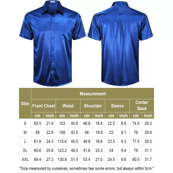 COOFANDY Men's Summer Shirts Short Sleeve Silk Satin Jacquard Shirts Casual Button Down Beach Shirt