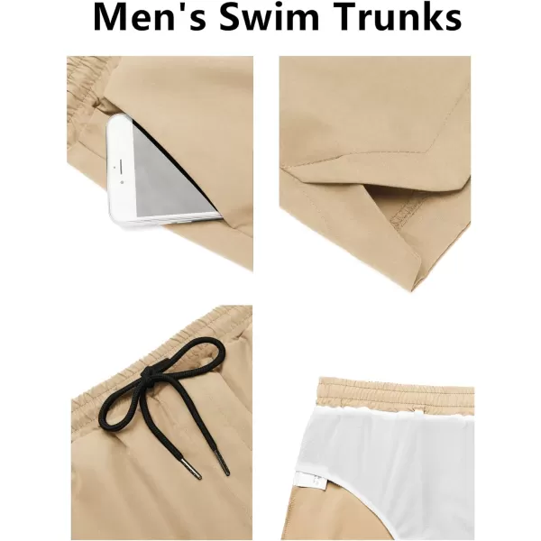 COOFANDY Men's Swim Trunks Quick Dry Summer Beach Shorts Swimwear Bathing Suit