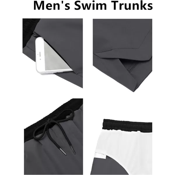 COOFANDY Men's Swim Trunks Quick Dry Summer Beach Shorts Swimwear Bathing Suit