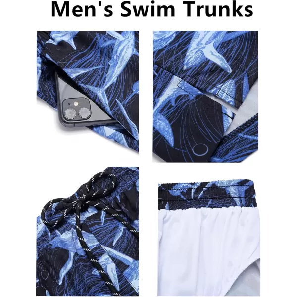 COOFANDY Men's Swim Trunks Quick Dry Summer Beach Shorts Swimwear Bathing Suit
