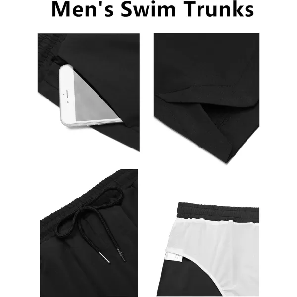 COOFANDY Men's Swim Trunks Quick Dry Summer Beach Shorts Swimwear Bathing Suit