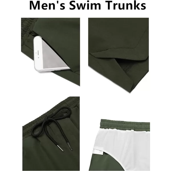 COOFANDY Men's Swim Trunks Quick Dry Summer Beach Shorts Swimwear Bathing Suit
