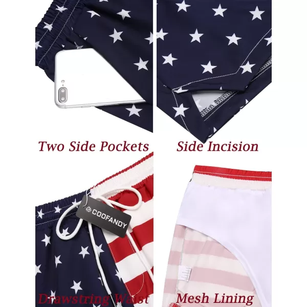 COOFANDY Men's Swim Trunks Quick Dry Summer Beach Shorts Swimwear Bathing Suit