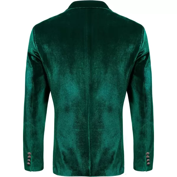 COOFANDY Men's Velvet Blazer Notched Lapel One Button Velour Tuxedo Jacket for Prom Wedding Party Dinner