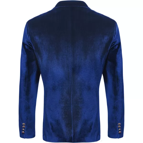 COOFANDY Men's Velvet Blazer Notched Lapel One Button Velour Tuxedo Jacket for Prom Wedding Party Dinner