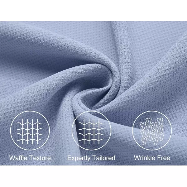 COOFANDY Mens Waffle Shirt Short Sleeve Button Down Shirts Casual Beach Vacation Shirts Textured Wrinkle Free Shirts