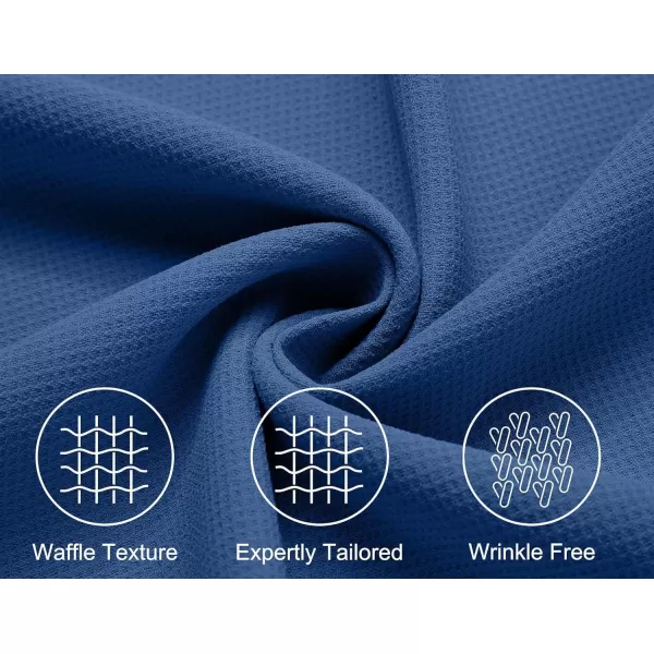 COOFANDY Mens Waffle Shirt Short Sleeve Button Down Shirts Casual Beach Vacation Shirts Textured Wrinkle Free Shirts