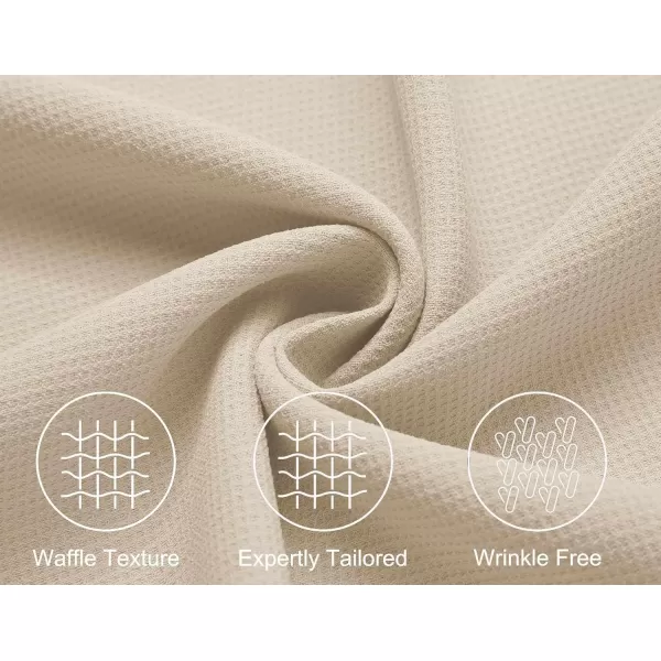 COOFANDY Mens Waffle Shirt Short Sleeve Button Down Shirts Casual Beach Vacation Shirts Textured Wrinkle Free Shirts